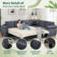 Canapé-lit modulaire spacieux en forme de L, canapé-lit 2 en 1 escamotable, idéal pour les grands salons et pour un sommeil confortable