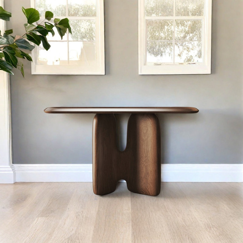 Console Modern Minimalist Art Design, H 31,5 po x l 59,06 po x P 13,78 po, Brun