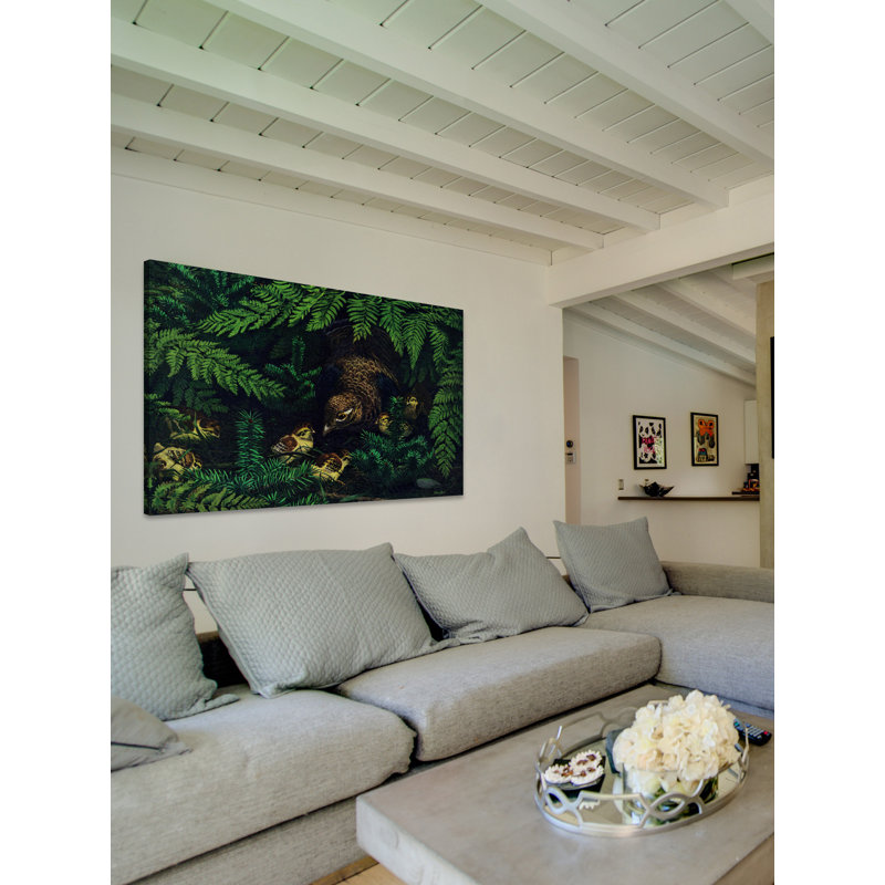 Hen And Chicks by Marmont Hill - Wrapped Canvas Painting, 101cm H x 152cm W