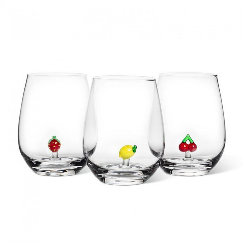 Verre à vin sans pied citron
