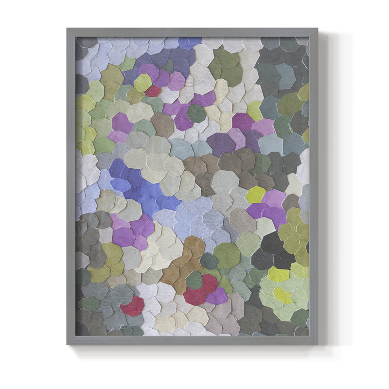 Reproduction encadrée Monaco Hill Garden - bois massif, H 21 po x l 17 po, Gris