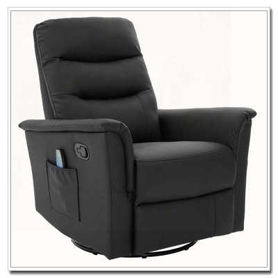 Manual Recliner Chair Rocking and Swivel Recliner Nursery Rocking Recliner Massage Recliner with 8-Point Massage Function and Adjustable Backrest