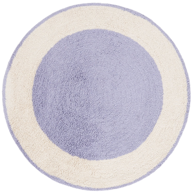 Tapis ivoire / lilas Easy Care 220, Rond 4 pi