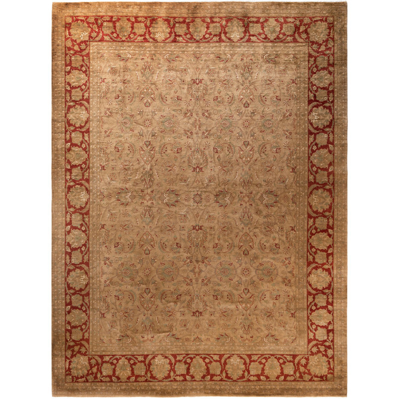 Overdyed Hand-Knotted Wool Modern-Contemporary Brown Area Rug 9' 2" x 12' 4"
