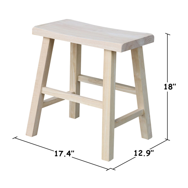 Maner Solid Wood Counter Stool