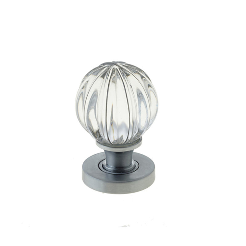 Passage Knobset, Satin Chrome