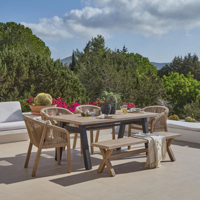 6 Seater Wooden Garden Dining Set 
