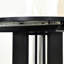 Table de salle à manger 59 po x 43 po ovale, extensible avec rallonge amovible, base en tréteau noir pour table de style, 6 sièges,