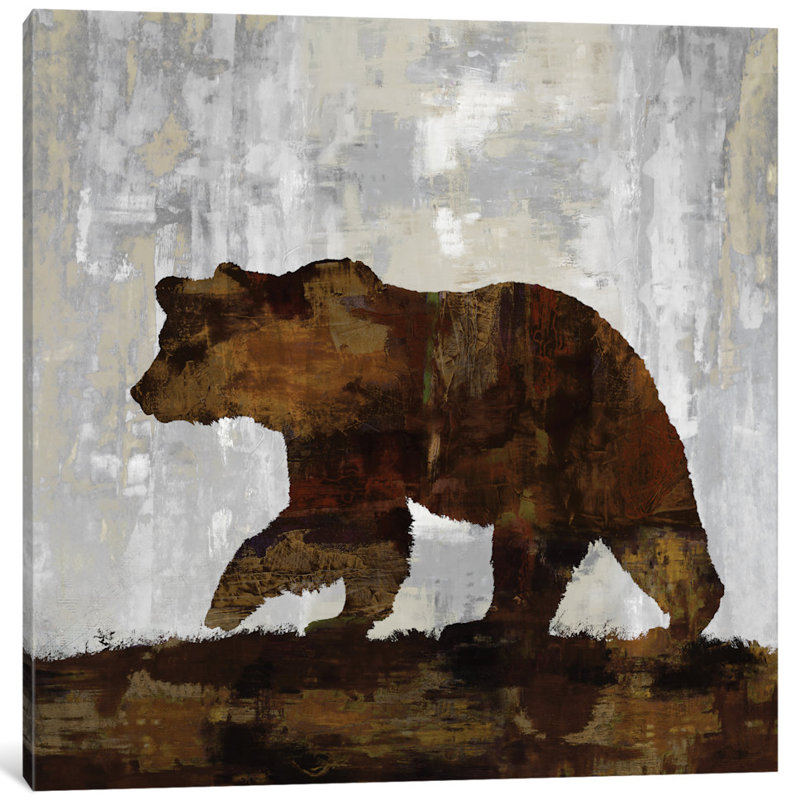Ours par Carl Colburn - estampe numérique sur toile tendue avec châssis, H 18 po x l 18 po x P 1,5 po, Toile avec cadre noir