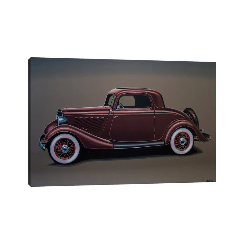 Ford 3 Window Coupe 1933 by Paul Meijering - Painting on Canvas, 66.04 cm H x 45.72 cm W x 1.91 cm D, Wrapped Canvas