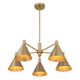 Pharos 5-Light Chandelier in Noble Brass by Breegan Jane