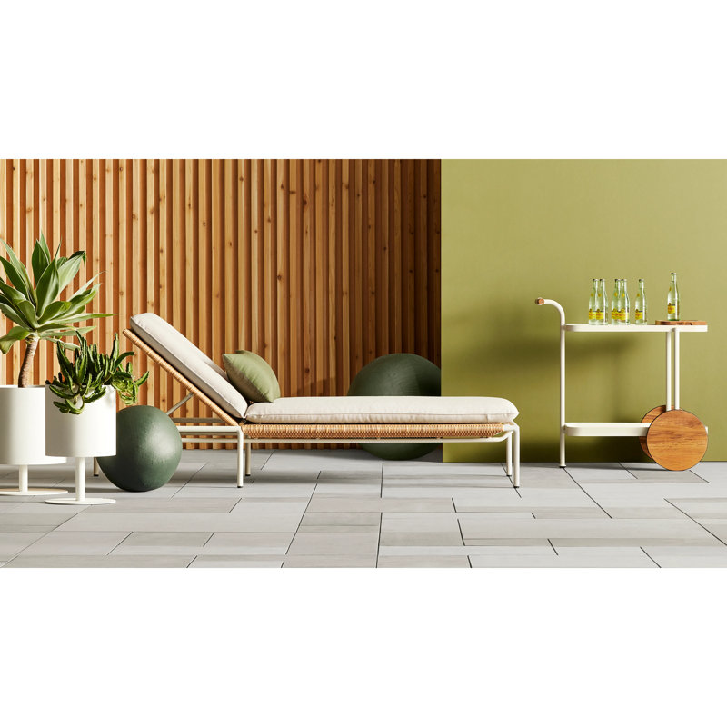 Dog Days Outdoor Chaise Lounge, Sunbrella Coal, Charcoal