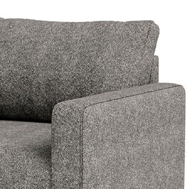Fauteuil d'appoint Remy, tissu bouclé gris anthracite, sièges de style banc, Gris anthracite