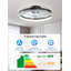 Ventilateurs de plafond modernes avec lumières, petit ventilateur de plafond pour chambre Fandelier - lumière de ventilateur à profil bas avec télécommande, plafonnier, intensité variable, moteur à courant continu, 6 vitesses, minuterie (18 pouces, point noir)