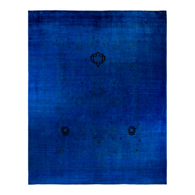 Tapis bleu unique Crites 12 pi 1 po x 15 pi 4 po Crites