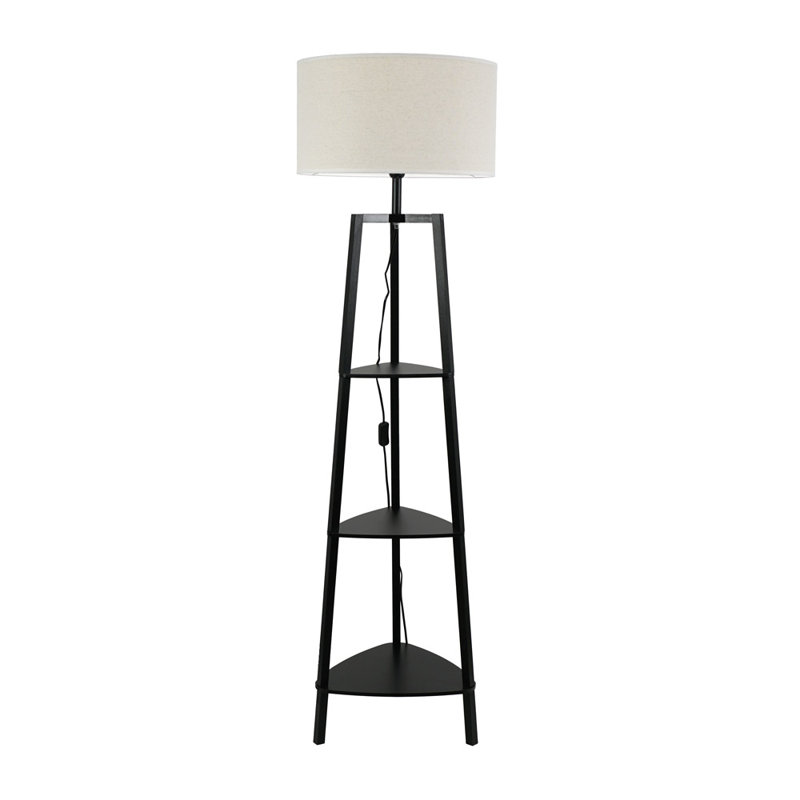 HIRU With EVA 156 Floor Lamp, Natural, Black, No