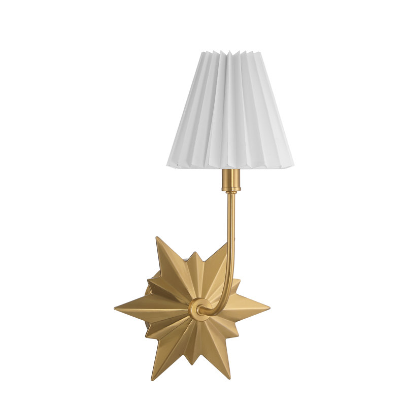 Ligetti Metal Armed Sconce in Brass, Brass