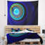 Tapisserie sans fin de ronds bleus tunnel Abstract-28505841