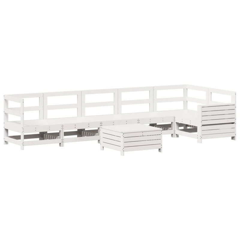 7 Piece Garden Sofa Set Solid Wood Douglas Fir, White Pine