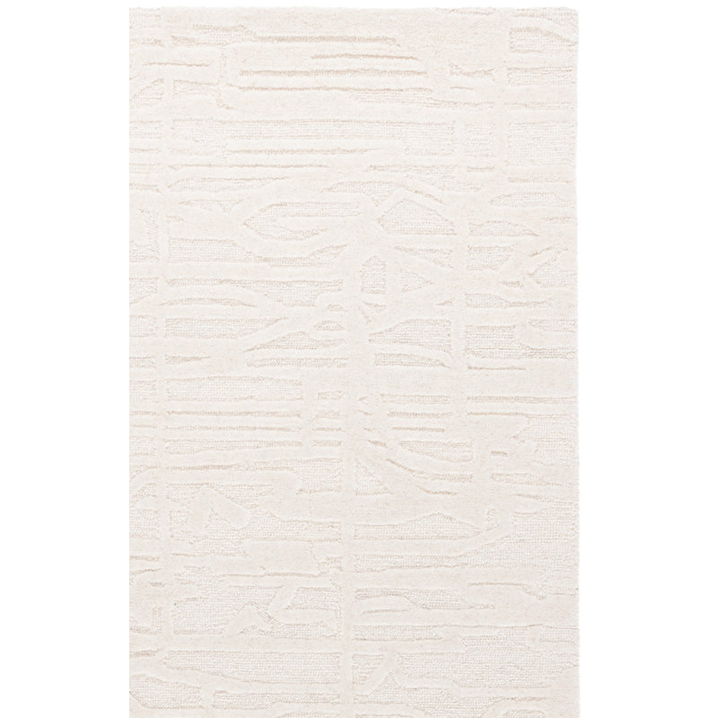Shynel Ebony Hand Tufted Wool Pile Solid Color Rug, Rectangle 8' x 10'