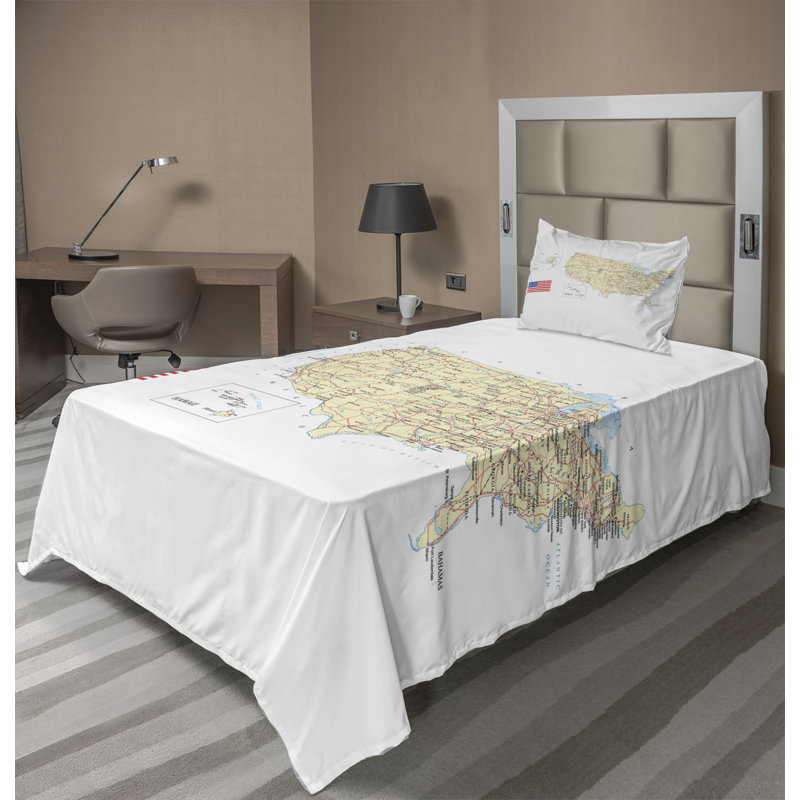 Microfiber Sheet Set, Twin Sheet Set + Fitted Sheet + 1 Pillowcase