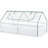 Raised Garden Bed With Mini PVC Greenhouse Cover, Outdoor Metal Planter Box With 2 Roll-Up Windows