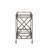 Kristensen Mirrored & Antique Gold Finish Serving Cart