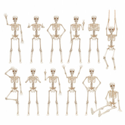 12Pcs 6" Mini Skeleton Halloween Figurines