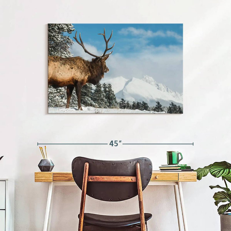 Brampt Elk Winter Journey, 26" H x 39" W