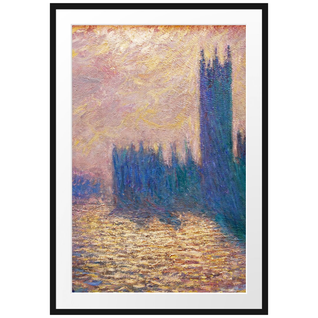 Gerahmter Kunstdruck Claude Monet - the Parliament of London von Claude Monet