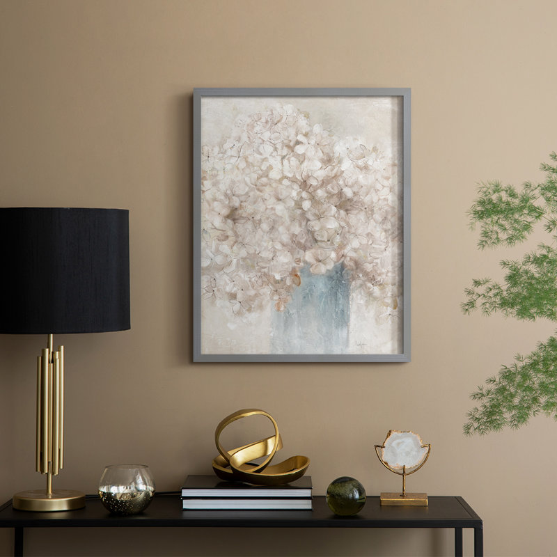 «Hortensias feutrés», Gris, H 11 po x l 9 po