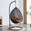 Fauteuil à œufs en osier avec support en C et support en C Chaviano Modern-92733069