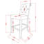 Brun clair, de 2, - finition des pieds, largeur de l'ensemble de 12,5 po, profondeur des sièges tapissés de 16,1 po, l 23 po x P 19 po x H 45 po-1190478412