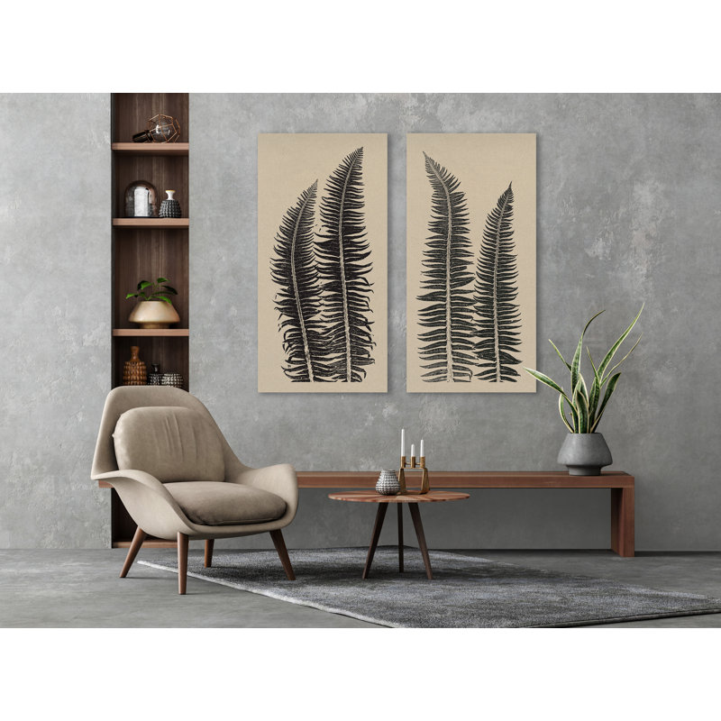 «Gray Ferns On Canvas» par Mary Margaret Briggs, reproduction
