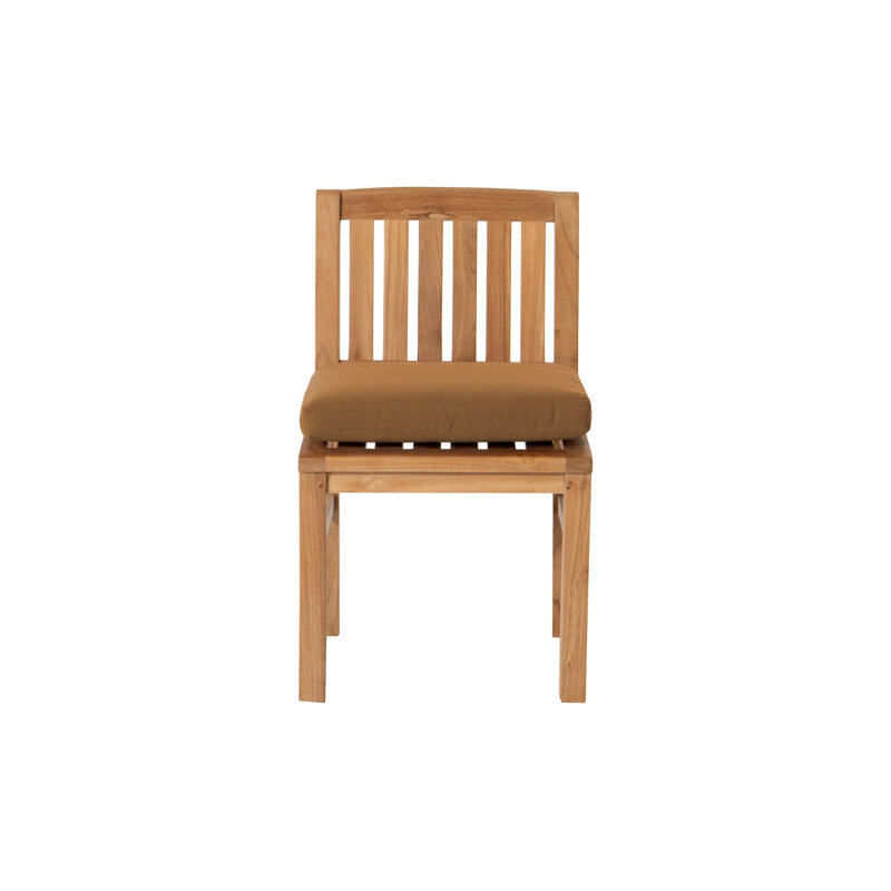 Huntington Fabric Mission Back Side Chair, Camel, Teak
