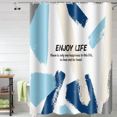 Rideau de douche avec crochets inclus