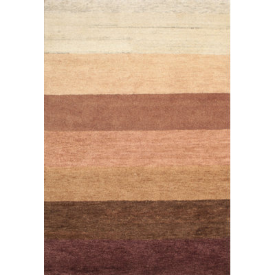Tapis de zone crème/brun contemporain