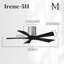 60" Irene 5-Blade Hugger Ceiling Fan with Wall Remote-1087667382-1087667332-1087667391