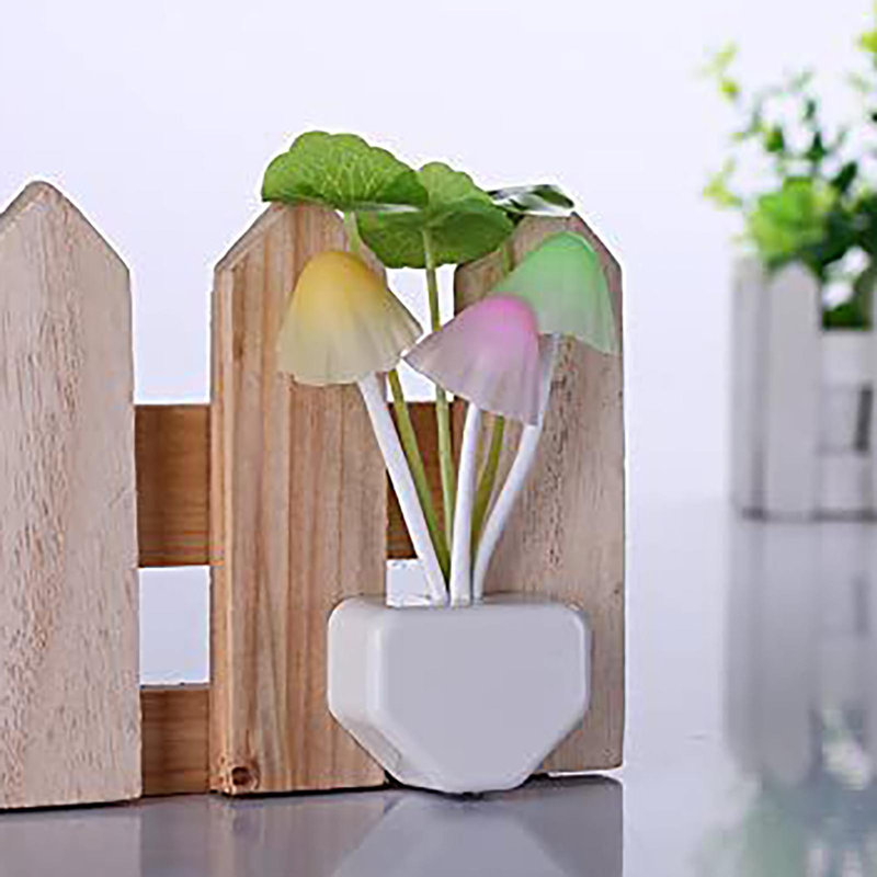Night Light Light Control Leaf Light LED Color Changing Night Light US Plug