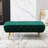 Sira Velvet Button Tufted Bench With Gold Metal Legs-267023113