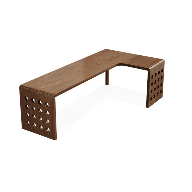 Bureaux rectangulaires en bois massif en forme de L, H 29,53 po x l 78,74 po x P 47,24 po, Retour à droite