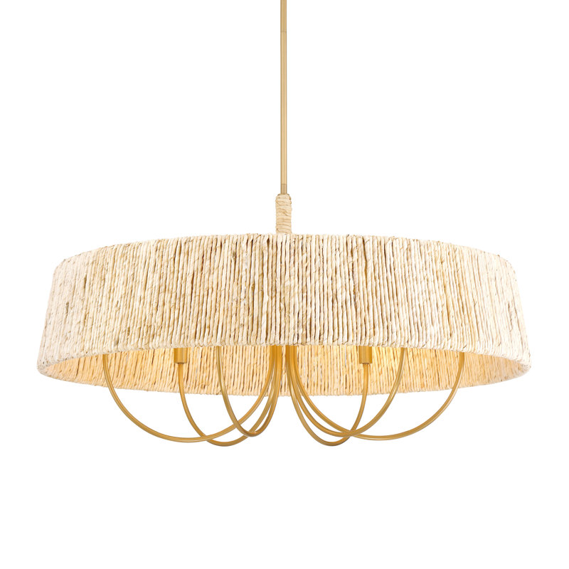 SUSPENSION À 6 LUMIÈRES, H 18,75 po x l 36 po