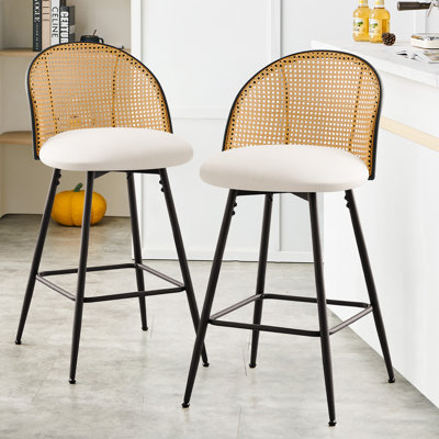 Arvon Swivel Upholstered Counter & Bar Stool