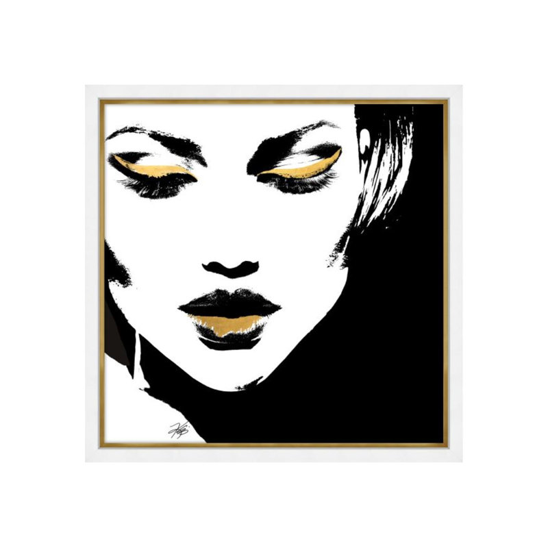 Glam Rock VII Painting by Kelli Ellis, Gilded Gold and Silver, 36" H x 36" W