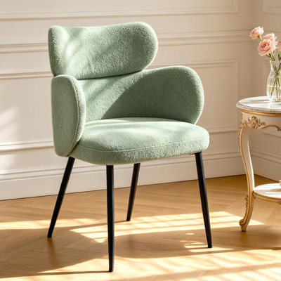 Fauteuil d'appoint rembourré en velours avec pieds en métal Cottle