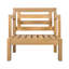 Fauteuils club d'extérieur en bois d'acacia Sevara