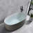 47'' Independent Solid Surface Resin Stone Bathtub, A Modern Designed Independent Bathtub With Pop-up Drainage And Overflow Pipes, Suitable For Small Households