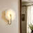 Flower-Shaped Dimmable Modern Alabaster Shade LED Wall Flush Mounted Sconce Light for Hallway Bedroom