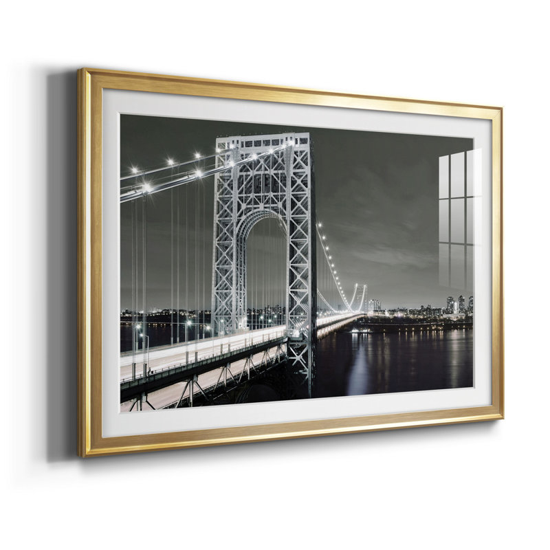 City Lights - ensemble de 2 reproductions d'art sur toile encadrées, Or, H 18,5 po x l 49 po x P 1,5 po, Pas de tapis