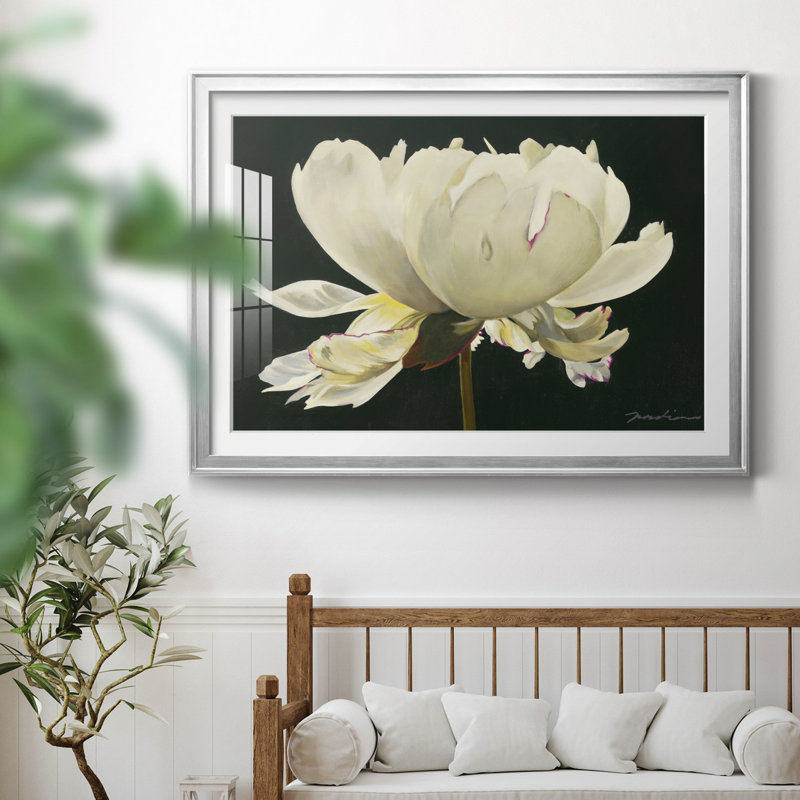 Aglow - Tableau sous verre avec passe-partout et encadrement, grand format, pour salon, H 26,5 po x l 36,5 po x P 1,5 po